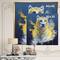 Designart - Tiger Spirit In Blue And Gold - Fashion Canvas Wall Art